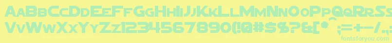 Шрифт SigmaFiveMarquee – зелёные шрифты на жёлтом фоне