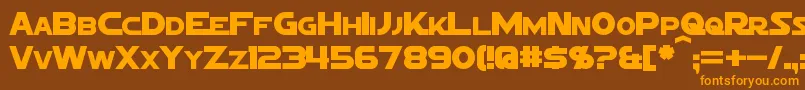 SigmaFiveMarquee Font – Orange Fonts on Brown Background