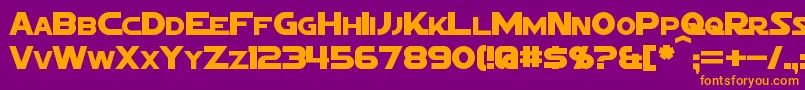 SigmaFiveMarquee Font – Orange Fonts on Purple Background