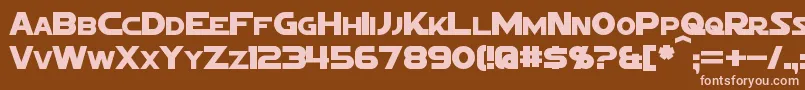 フォントSigmaFiveMarquee – 茶色の背景にピンクのフォント
