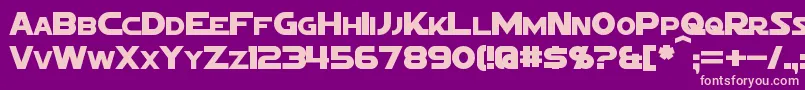 SigmaFiveMarquee Font – Pink Fonts on Purple Background