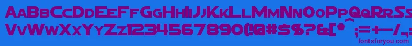 Weitere Informationen zur SigmaFiveMarquee-Schriftart SigmaFiveMarquee-Schriftart – Violette Schriften auf blauem Hintergrund