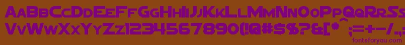 SigmaFiveMarquee Font – Purple Fonts on Brown Background