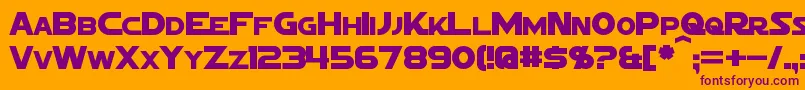 SigmaFiveMarquee Font – Purple Fonts on Orange Background