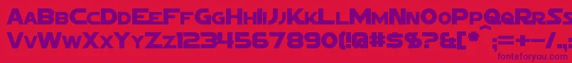 SigmaFiveMarquee-Schriftart – Violette Schriften auf rotem Hintergrund