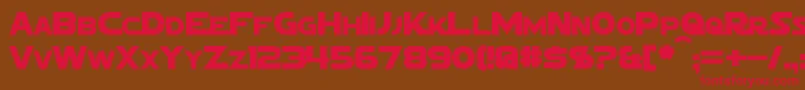 SigmaFiveMarquee Font – Red Fonts on Brown Background
