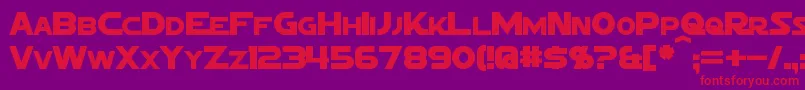 SigmaFiveMarquee-Schriftart – Rote Schriften auf violettem Hintergrund