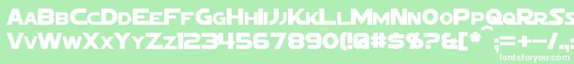 SigmaFiveMarquee Font – White Fonts on Green Background