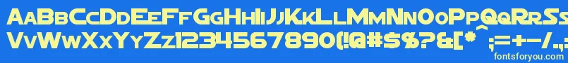 SigmaFiveMarquee Font – Yellow Fonts on Blue Background