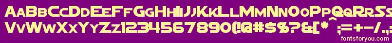 SigmaFiveMarquee Font – Yellow Fonts on Purple Background