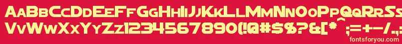SigmaFiveMarquee Font – Yellow Fonts on Red Background