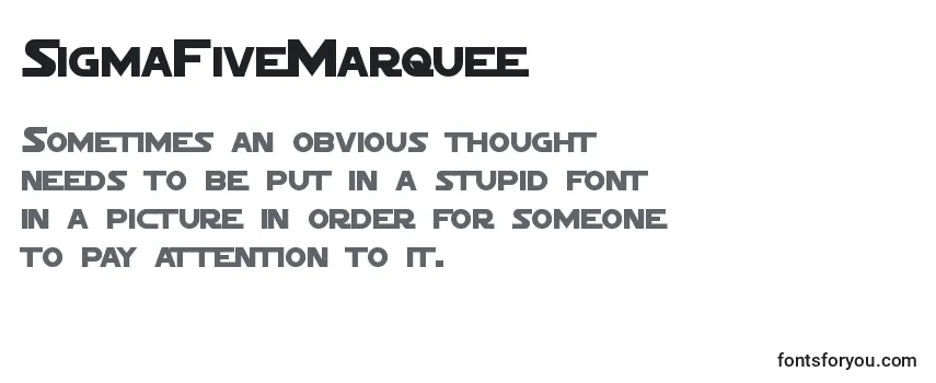 Review of the SigmaFiveMarquee Font