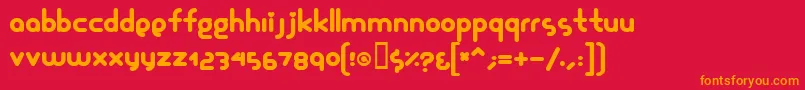 Glamourg Font – Orange Fonts on Red Background