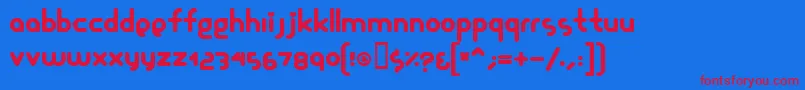 Glamourg Font – Red Fonts on Blue Background