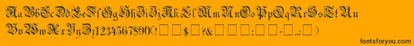 UechiGothicMedium Font – Black Fonts on Orange Background