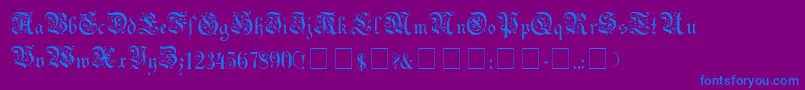 UechiGothicMedium Font – Blue Fonts on Purple Background