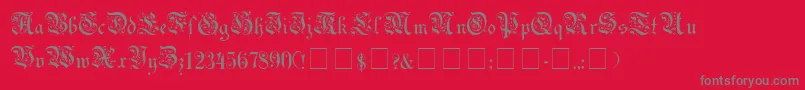 UechiGothicMedium Font – Gray Fonts on Red Background