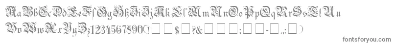 フォントUechiGothicMedium – 白い背景に灰色の文字