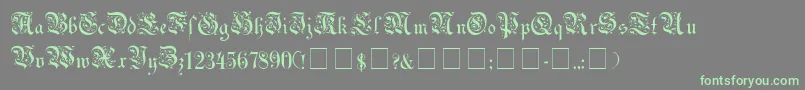 UechiGothicMedium Font – Green Fonts on Gray Background