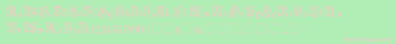 UechiGothicMedium Font – Pink Fonts on Green Background