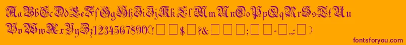 Шрифт UechiGothicMedium – фиолетовые шрифты на оранжевом фоне