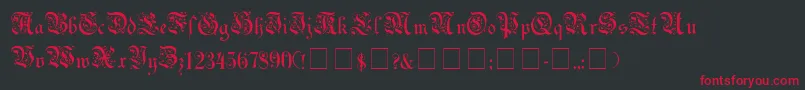 fuente UechiGothicMedium – Fuentes Rojas Sobre Fondo Negro
