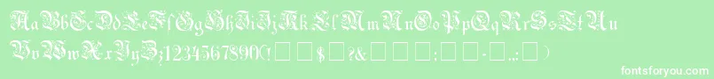 UechiGothicMedium Font – White Fonts on Green Background