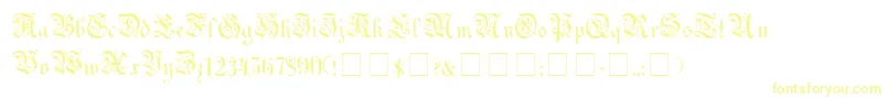 Шрифт UechiGothicMedium – жёлтые шрифты
