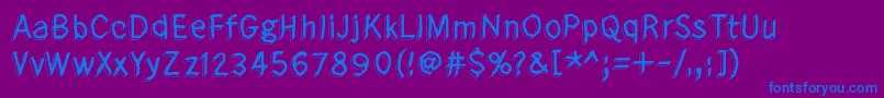 FromHereToEternity Font – Blue Fonts on Purple Background