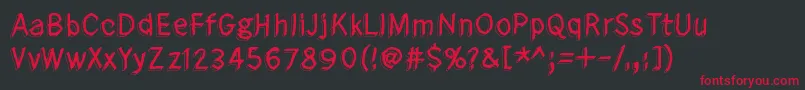 FromHereToEternity Font – Red Fonts on Black Background