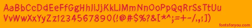FromHereToEternity Font – Red Fonts on Orange Background