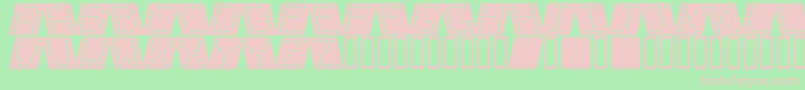 DominoSquareKursiv Font – Pink Fonts on Green Background