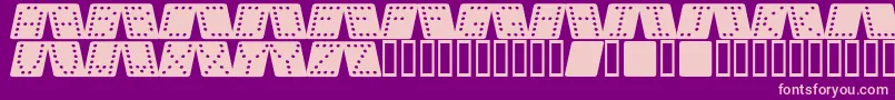 DominoSquareKursiv Font – Pink Fonts on Purple Background