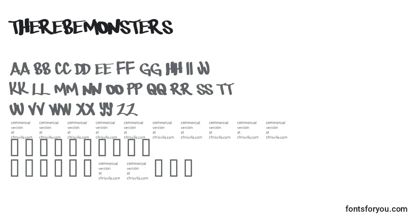Шрифт Therebemonsters (112974) – алфавит, цифры, специальные символы
