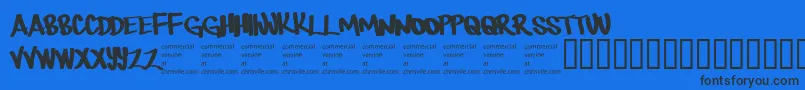 Therebemonsters Font – Black Fonts on Blue Background