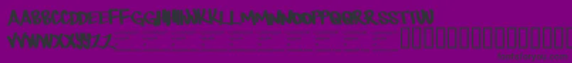 Fonte Therebemonsters – fontes pretas em um fundo violeta