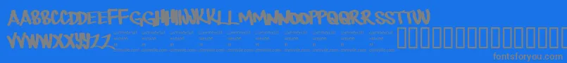 Therebemonsters Font – Gray Fonts on Blue Background