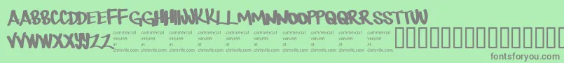 Therebemonsters Font – Gray Fonts on Green Background