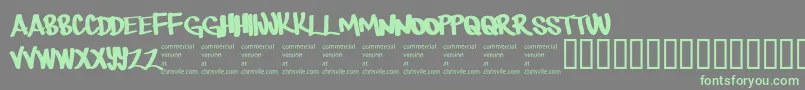 Therebemonsters Font – Green Fonts on Gray Background