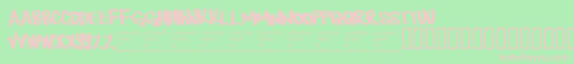 Therebemonsters Font – Pink Fonts on Green Background