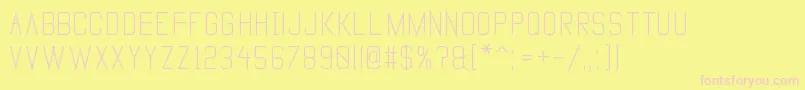 Czcionka VanadineBold – różowe czcionki na żółtym tle