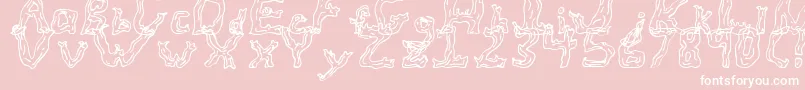 フォントFirewood – ピンクの背景に白い文字