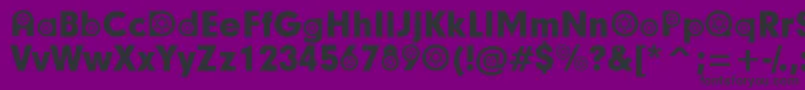 Шрифт HebrewParticipants – чёрные шрифты на фиолетовом фоне