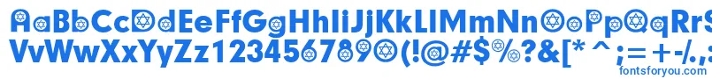 フォントHebrewParticipants – 青いフォント