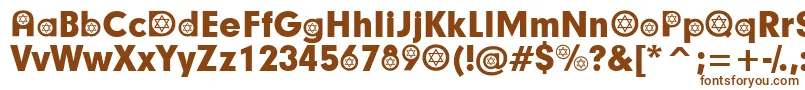 Czcionka HebrewParticipants – brązowe czcionki