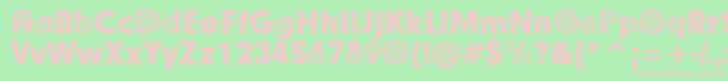 HebrewParticipants Font – Pink Fonts on Green Background