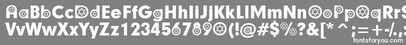 HebrewParticipants Font – White Fonts on Gray Background