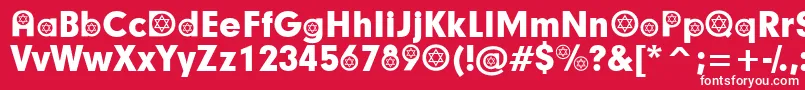 HebrewParticipants Font – White Fonts on Red Background