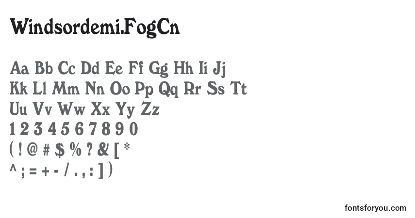 Schriftart Windsordemi.FogCn – Alphabet, Zahlen, spezielle Symbole
