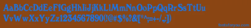 Windsordemi.FogCn Font – Blue Fonts on Brown Background